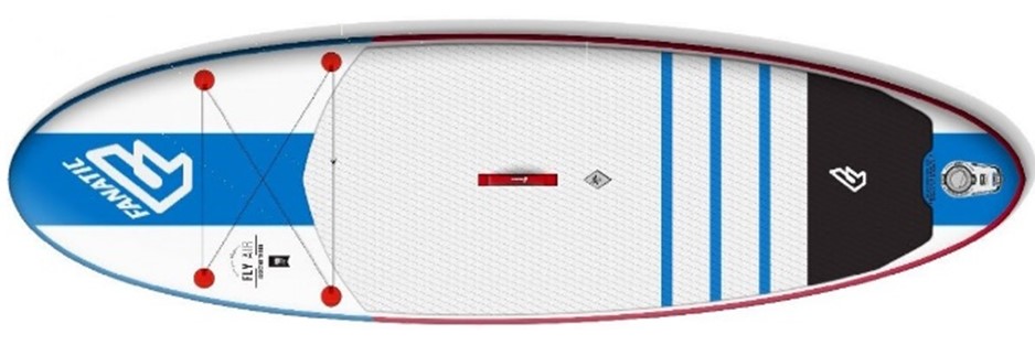 Aufblasbares Surfbrett beim Windsurfing